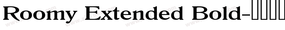 Roomy Extended Bold字体转换